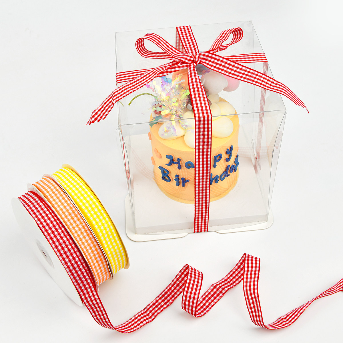 生日蛋糕装饰红色彩带花束礼品盒打包格子丝带绑带蝴蝶结包装缎带,淘宝优惠券,粉丝福利购,淘宝优惠卷