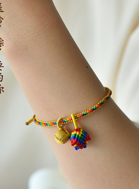 儿童端午节五彩绳小粽子手工编织