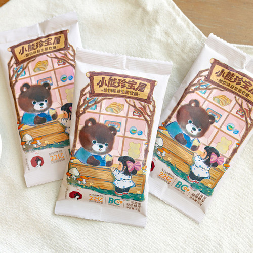 茶颜悦色小熊珍宝屋酸奶味益生菌软糖儿童小零食婚庆喜糖儿时小吃 - 图0