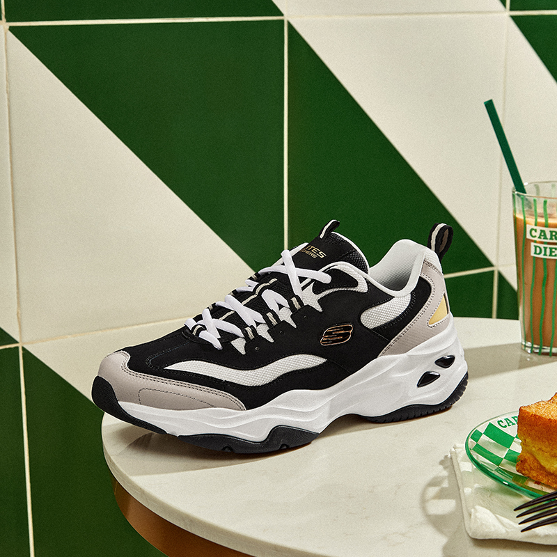 Skechers斯凯奇官网男女情侣款老爹鞋潮流复古舒适跑步休闲运动鞋