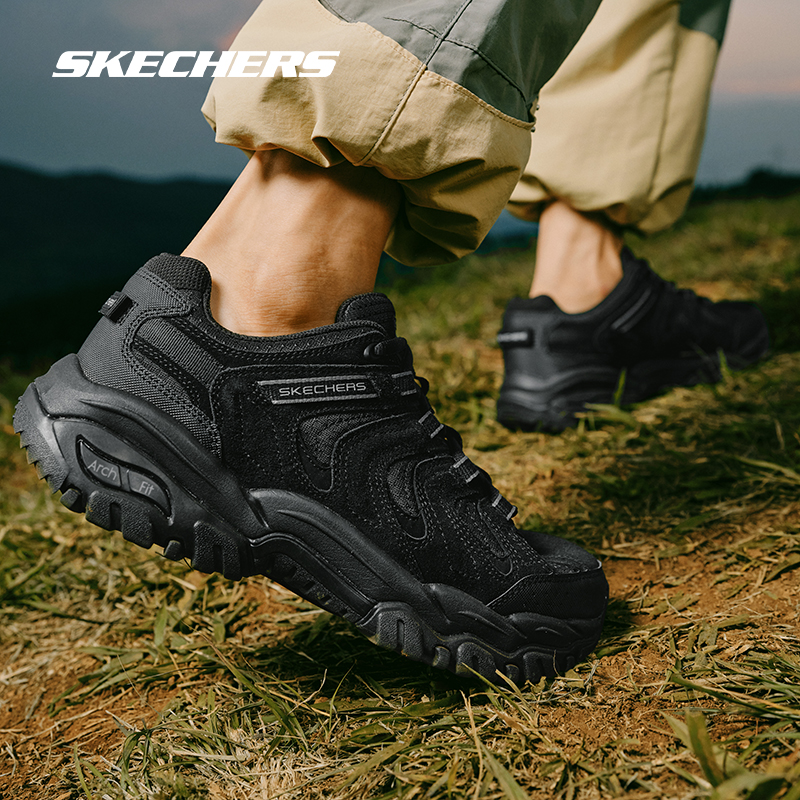 Skechers斯凯奇男子抓地耐磨户外鞋2024秋季新款徒步缓震运动鞋子