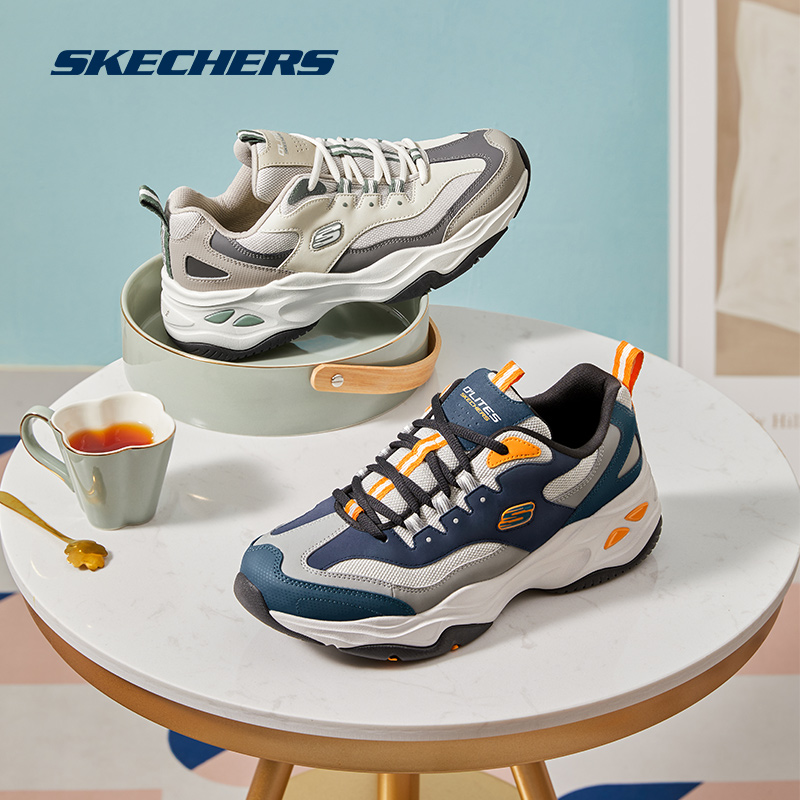 Skechers斯凯奇复古春秋老爹鞋官方正品女鞋增高运动休闲鞋情侣鞋