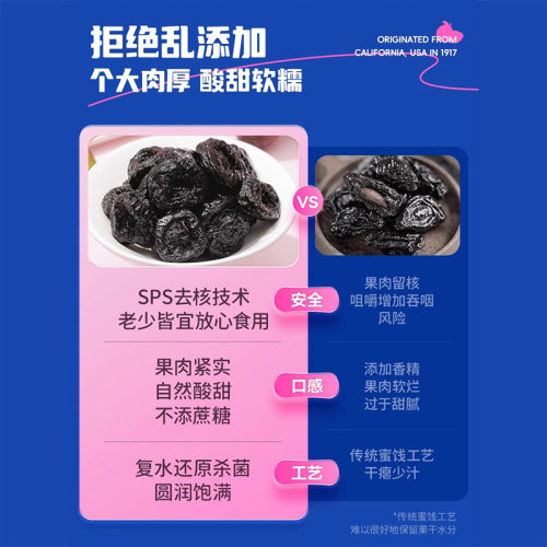 Sunsweet西梅干加州无添加无核西梅孕妇零食小包装蜜饯全新日期 - 图3