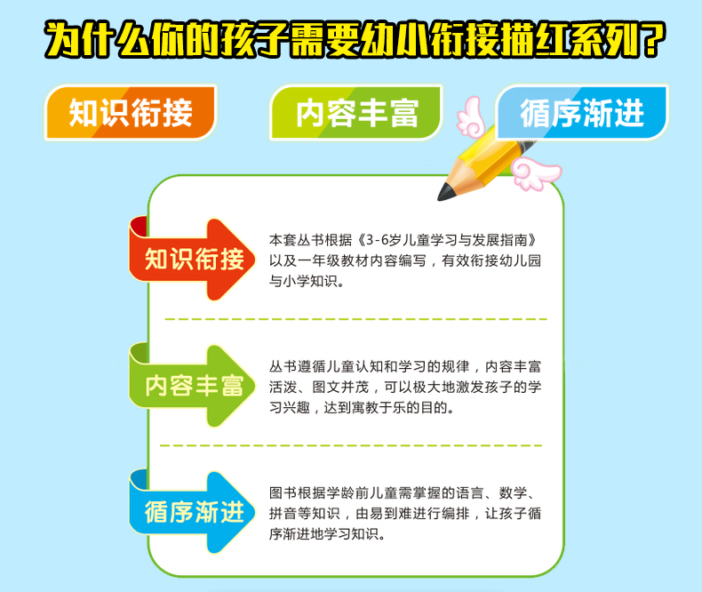 幼儿园数字描红本拼音计算全套儿童写字本3-6岁幼小衔接幼儿启蒙初学者练字帖顶呱呱幼小衔接基础汉字描红单本