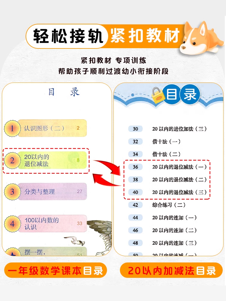 爱德少儿预备一年级11本笔画数字汉字拼音描红控笔训练加减法借十凑十法练习幼儿园升小学衔接语文数学专项习题册爱德少儿浙江古籍