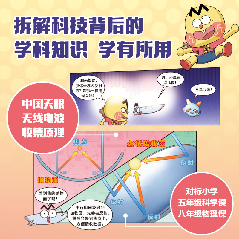 不白吃漫画中国新科技 全8册 【赠记事本】不白吃漫画山海经 世界美食 我是不白吃动画全彩漫画绘本中小学生课外阅读书籍 新华正版