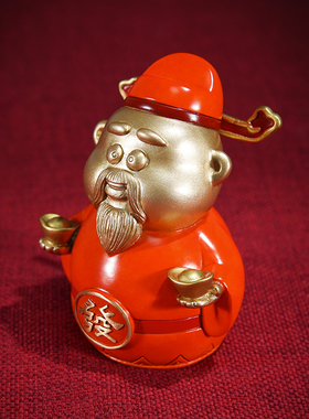 铜摆件《萌财神》财神装饰品