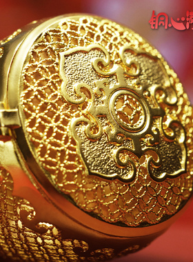 铜心满福福袋花丝鎏金聚财生财