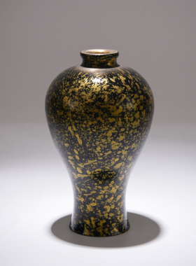 中式铜花瓶《金碧辉煌》铜工艺品插花干花花瓶轻奢家用酒柜装饰品