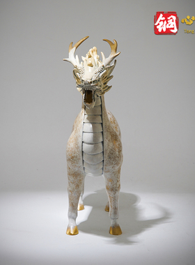 铜心满福 铜摆件《龙马精神》铜工艺品 家居客厅装饰品 乔迁礼品