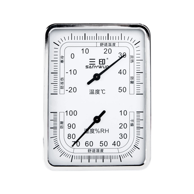 三印室内温湿度计家用精准高精度药店专用仓库干湿室温工业温度计 - 图0