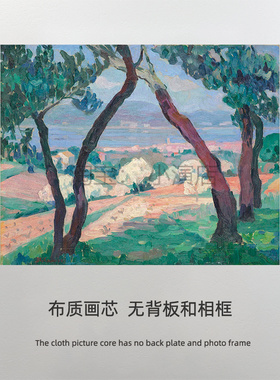 加缪客厅背景墙装饰画印象派