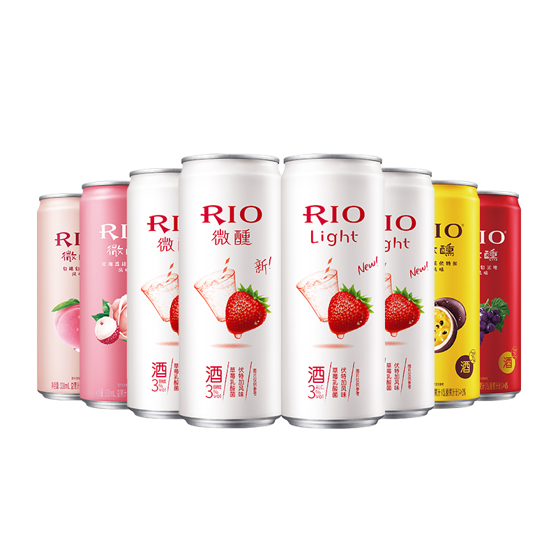 rio锐澳微醺预调草莓乳酸菌鸡尾酒 圆兔食品预调鸡尾酒/Alcopop