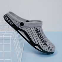 Pinhole Dongle Shoes Mens Summer Han Edition Tide Men Slippers Trendy Outdoor Beach Shoes Cool Drag Personality Semi-Dual-use Cool