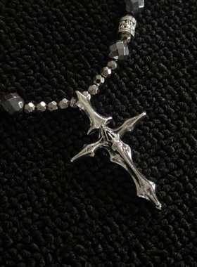 ironworks原创十字架锁骨链