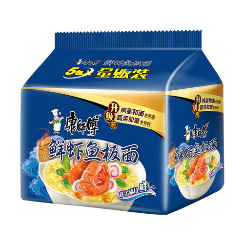 康师傅方便面经典袋鲜虾鱼板面袋装泡面速食面宿舍美味夜宵即食品 - 图3