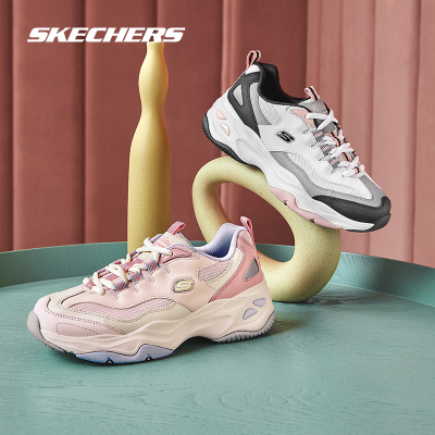 Skechers斯凯奇闪电熊猫鞋男女同款低帮运动鞋休闲老爹鞋官网正品