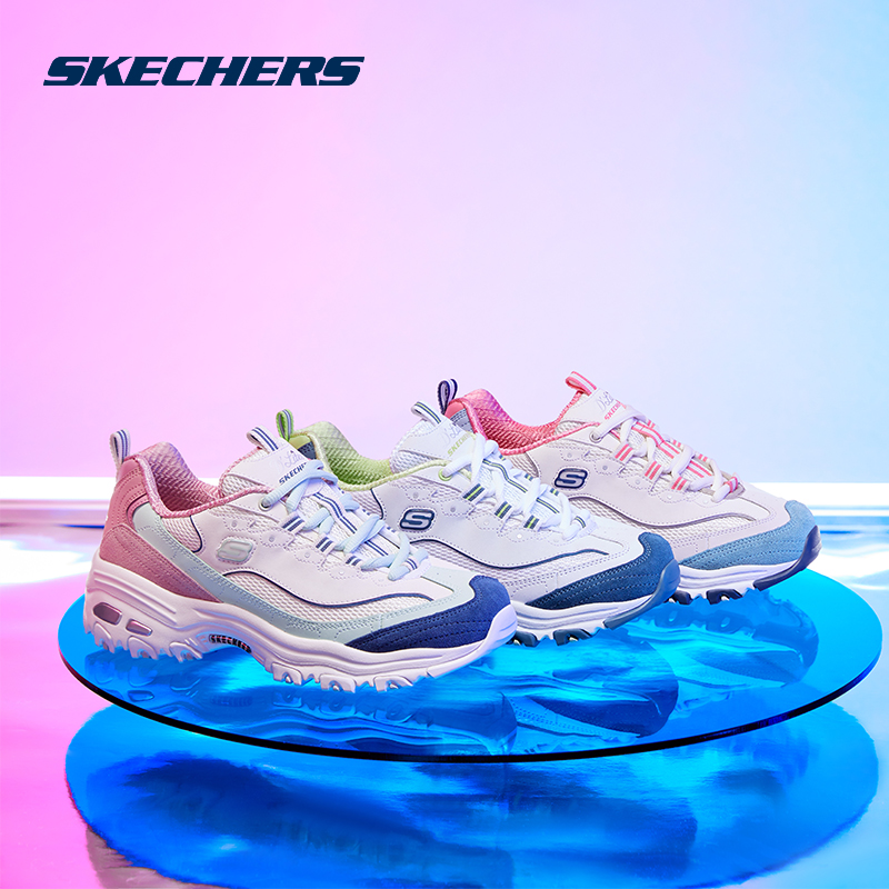 Skechers斯凯奇官方正品奶茶熊女鞋复古老爹鞋运动休闲鞋时尚跑步