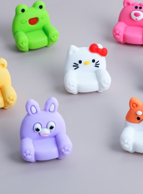 卡通树脂DIY仿真实色动物沙发 迷你超市过家家钥匙扣挂件混装