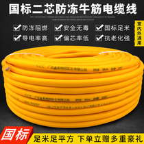 Outdoor Two-Core Cable Bull Gluten Line Antifreeze Soft Line National Standard 4 2 5 1 5 squared home wire jacket line