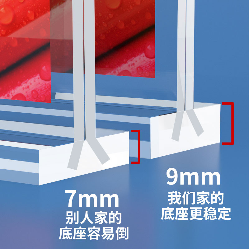 亚克力台卡桌牌双面透明立牌a4抽拉强磁台签展示牌A5桌卡个性创意A6餐牌酒水晶定制菜单广告价目表T型展示架 - 图2