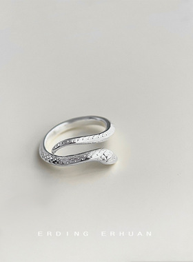 英系chrry koop个性ins灵蛇开口可调节指环年新款设计感食指戒