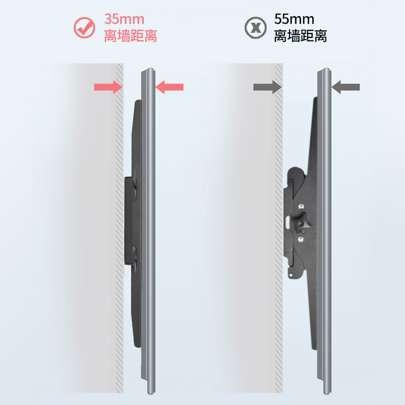 电视支架 墙上壁挂架适用创维酷开55P31/32/42/50/65/75/85/100寸 - 图1