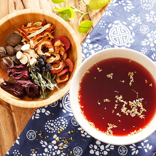 冠膳 老北京酸梅汤原材料包 茶包乌梅汁自制陈皮桂花酸梅汁酸梅汤 - 图1