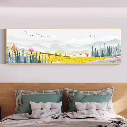 现代简约卧室装饰画床头画客厅沙发背景墙壁画北欧风房间挂画温馨 - 图3
