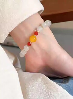 新中式彩色琉璃串珠手链国风复古百搭手串汉服配饰闺蜜弹力手环女