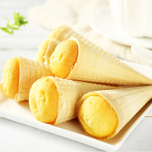 泡吧卡仕达冰淇淋蛋糕儿童健康零食早餐网红脆皮甜筒冰激凌小面包 - 图2