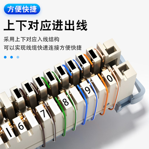 顶臻10对科隆条 纯铜 电话条电话模块 卡接模块 电话线排 - 图0