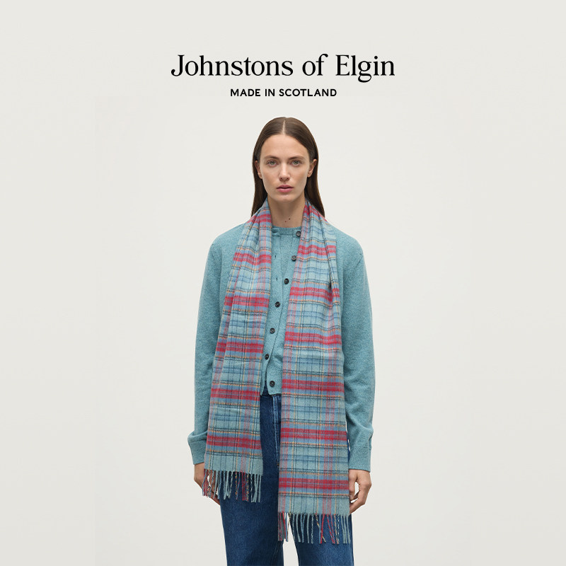 Johnstons of Elgin秋冬经典格纹羊绒围巾男女围巾礼盒 高级定制,淘宝优惠券,粉丝福利购,淘宝优惠卷