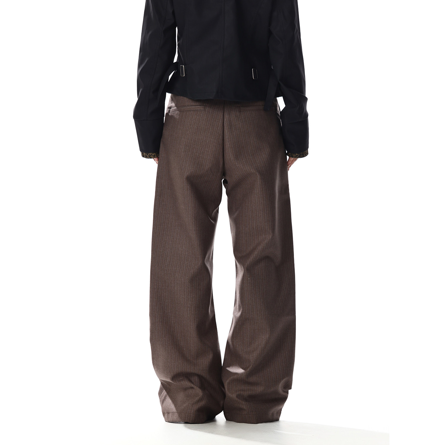 美式复古打褶设计垂感西裤女肌理感宽松显瘦百搭直筒阔腿休闲裤子,淘宝优惠券,粉丝福利购,淘宝优惠卷