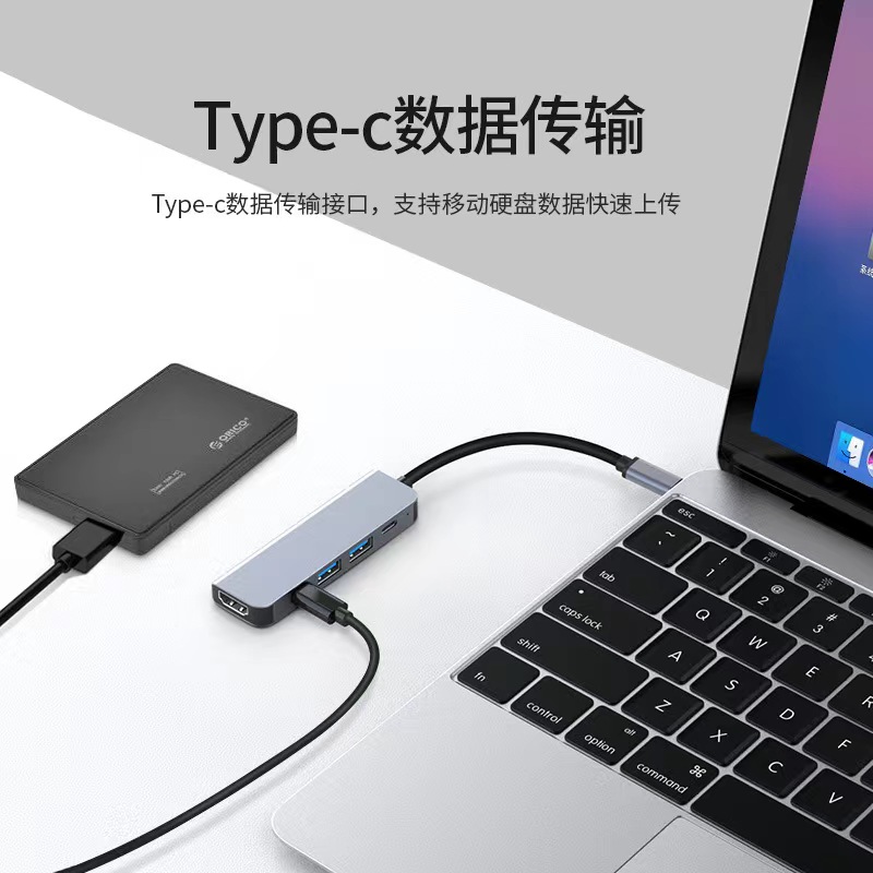 笔记本电脑HDMI高清投屏4K适用苹果macbook扩展坞typec拓展器USB3.0显示器U盘键盘鼠标air pro转换分线器mac - 图1