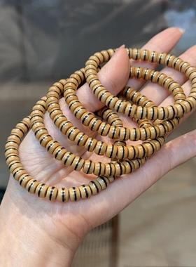 2025核尖镶纯铜椰蒂手串文玩手持盘玩手链精品饰品木质手饰