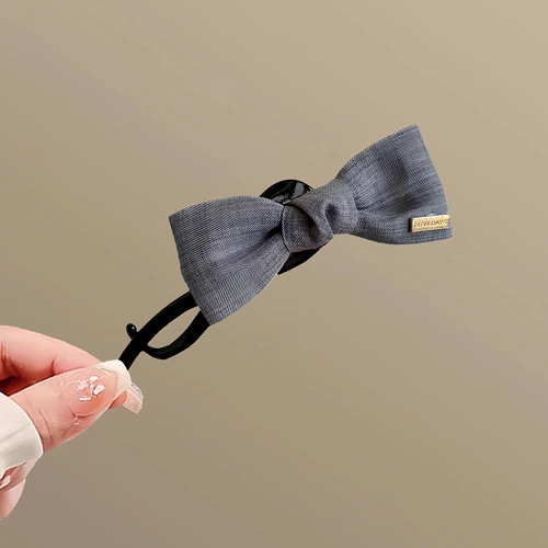 Джинсовый Бибикар Толокар Плазмакар с бантиком, универсальная заколка-крабик, заколка для волос, защита для ушей