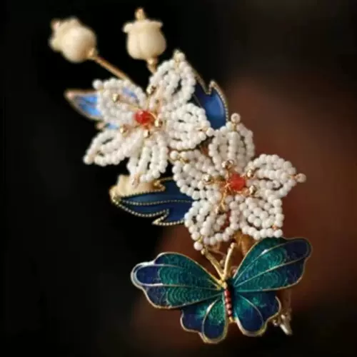 Классическая заколка для волос, ципао, ханьфу, аксессуар, шпильки для волос, китайский стиль, в цветочек