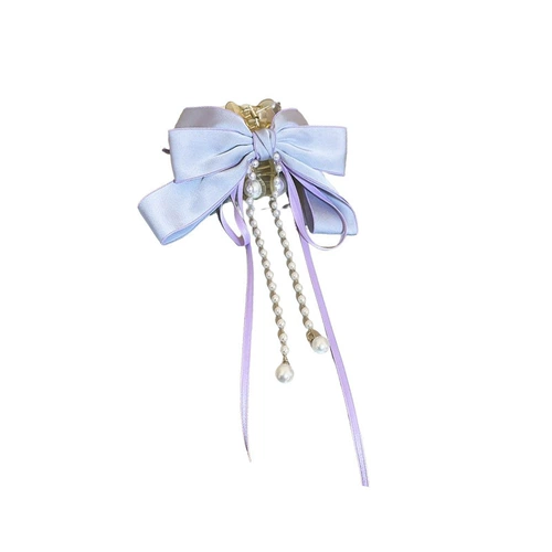 Большая высокая заколка для волос с бантиком, заколка-крабик, акула с кисточками, аксессуар для волос, изысканный стиль, китайский стиль