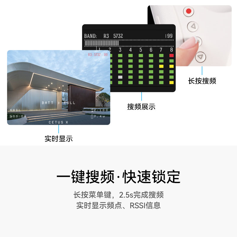 BETAFPV FPV眼镜头带5.8模拟图传穿越竞速飞行视频眼镜VR03 DVR版 - 图1