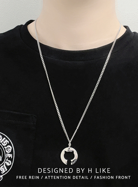 猫咪项链钛钢可爱少女蛇骨链男女