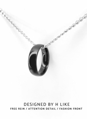 冷淡风吊坠钛钢潮酷街头卫衣戒指