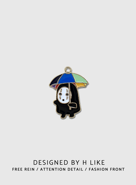 嘻哈无脸男项链小众男可爱卡通