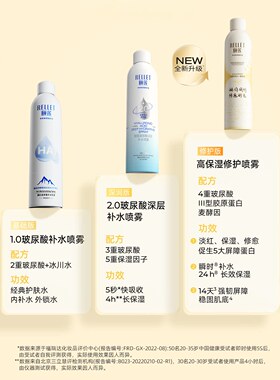 【张凌赫同款】福瑞达颐莲玻尿酸2.0补水喷雾妆前爽肤水保湿深层