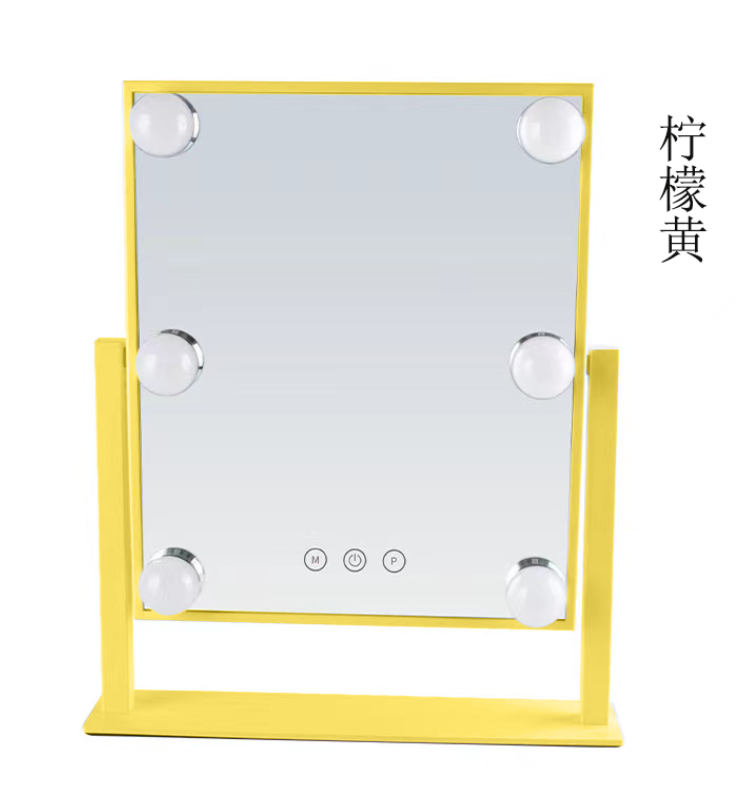 亚马逊大号台式带灯美容镜方形LED灯泡镜子公主镜美妆梳妆镜智能,淘宝优惠券,粉丝福利购,淘宝优惠卷