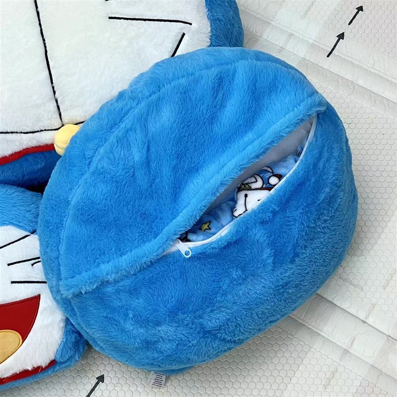 多啦A梦造型大头抱枕o卡通动漫叮当猫腰靠二合一毯子包 机器猫靠 - 图2