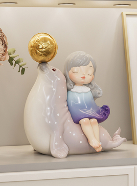 构得x周双原创艺术品摆件电视柜家居桌面爱装饰品 蓝色蜗牛豹有钱