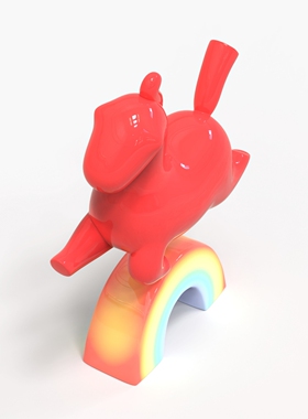 生肖系列雕塑《阳光彩虹小红马》