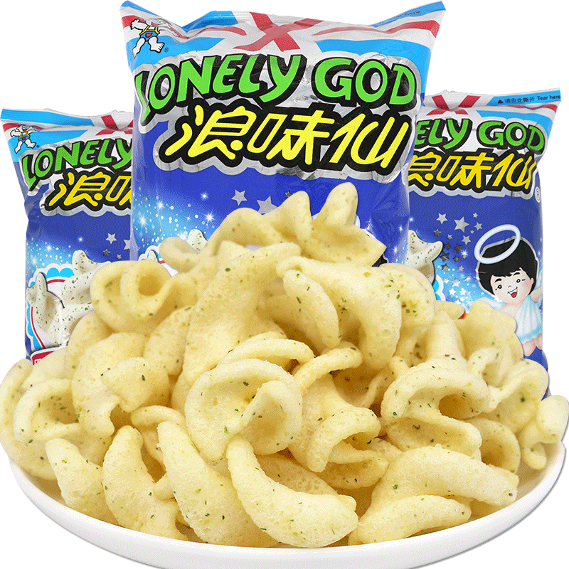 旺旺浪味仙大礼包蔬菜味70g薯片 君航食品豆腐干