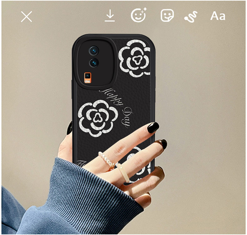 山茶花适用iqooneo7手机壳iqoonew6se竞速版iooqneo5s活力板iqooeno3黑色ipooneo855新款iqooneon妈妈款iooqz - 图3